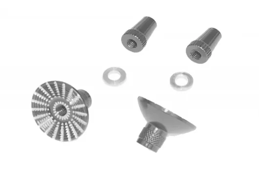 Steuerknüppelendstück / Gimbal Stick End / Typ E in titan mit M3 Gewinde 2Stück