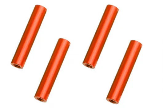 Abstandshalter / Spacer / Standoff M3 Aluminium eloxiert glatt in rot 4Stück 40mm