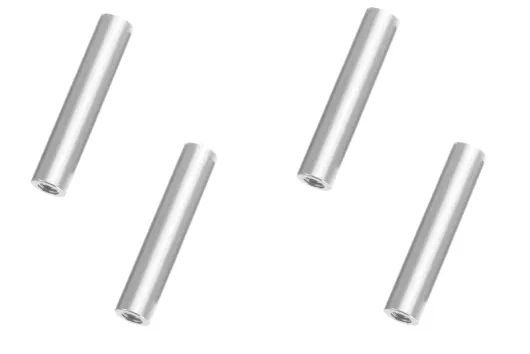 Abstandshalter / Spacer / Standoff M3 Aluminium eloxiert glatt in silber 4Stück 35mm