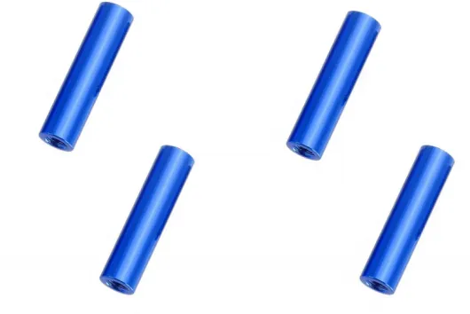 Abstandshalter / Spacer / Standoff M3 Aluminium eloxiert glatt in blau 4Stück 30mm
