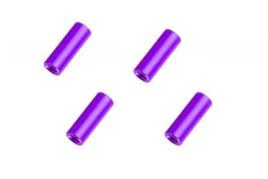 Abstandshalter / Spacer / Standoff M3 Aluminium eloxiert glatt in violet 4Stück 20mm