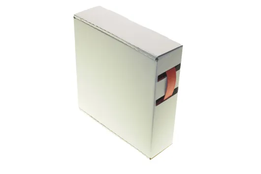 Schrumpfschlauch Ø12,7mm Flachmaß 19,9mm rot in der praktischen Rollenspenderbox 8 Meter