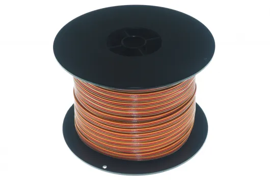 Servokabel 3x0,14mm² PVC flach auf der praktischen Spule 100 Meter