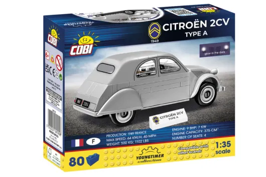COBI Klemmbausteine Auto CITROEN 2CV TYPE A 1949 - 80 Teile