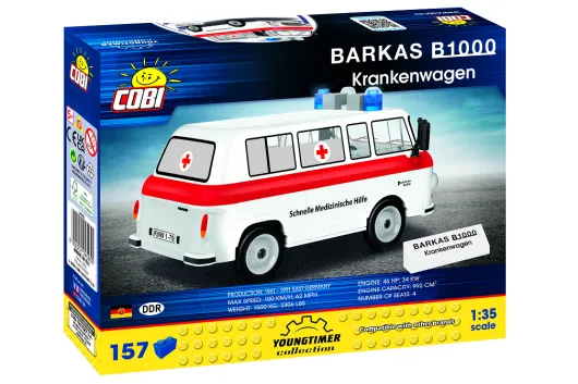 COBI Klemmbausteine Auto BARKAS B1000 KRANKENWAGEN - 157 Teile