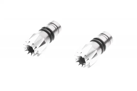 Steuerknüppelendstück / Gimbal Stick End / Typ D in silber mit M2,5 Gewinde 2Stück