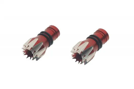 Steuerknüppelendstück / Gimbal Stick End / Typ D in rot mit M2,5 Gewinde 2Stück