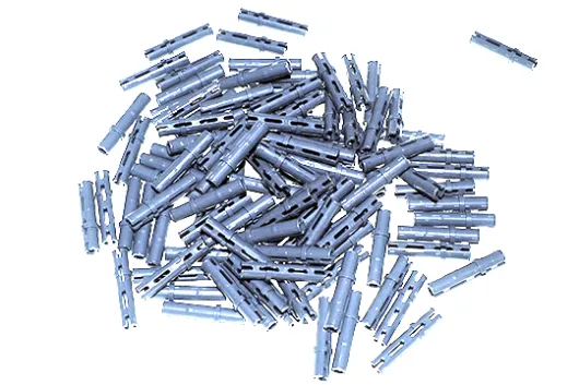 KBW Klemmbausteine Technik Pin Lang in hell grau 100Stück