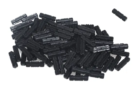 KBW Klemmbausteine Technik Achse gekerbt 2L in schwarz 100Stück