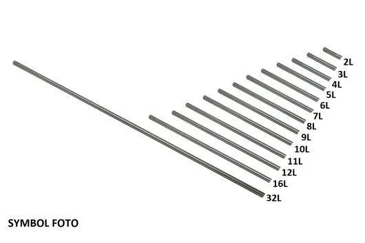KBW Klemmbausteine Technik Achse 2L aus Aluminium 5Stück