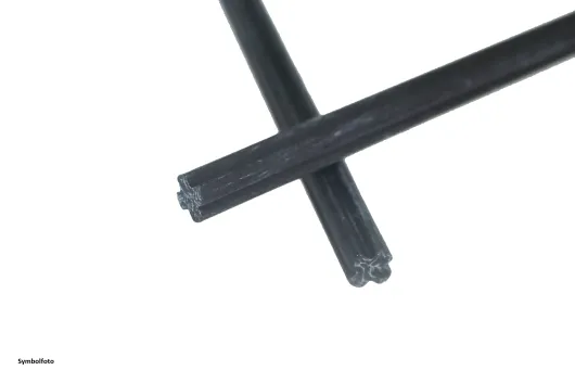 KBW Klemmbausteine Technik Achse 2L aus Kohlefaser (Carbonfaser) 5Stück