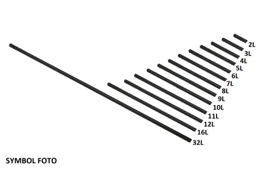 KBW Klemmbausteine Technik Achse 7L aus Kohlefaser (Carbonfaser) 5Stück