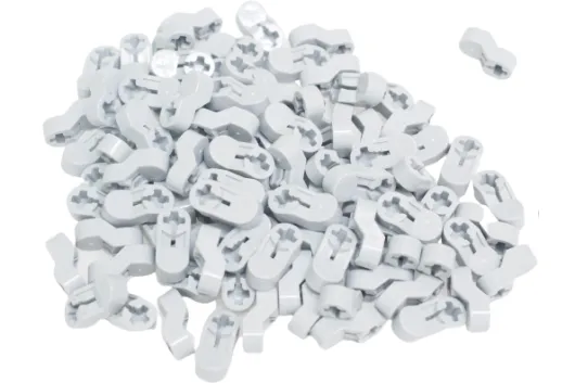 KBW Klemmbausteine Technik Motorkurbelwelle in hell grau 100Stück