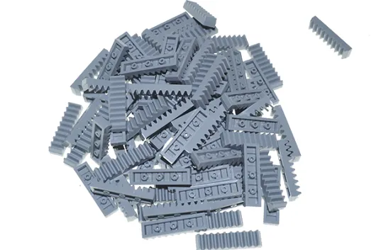 KBW Klemmbausteine Technik Zahnstange 1x4 in hell grau 100Stück