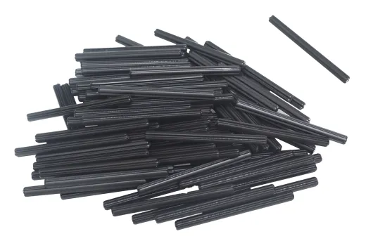 KBW Klemmbausteine Technik Achse 7L in schwarz 100Stück