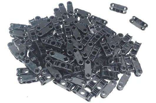 KBW Klemmbausteine Technik Achsen und Pin Verbinder senkrecht mit Pin Loch in der Mitte in schwarz 100Stück
