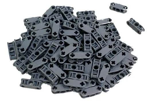 KBW Klemmbausteine Technik Achsen und Pin Verbinder senkrecht mit Pin Loch in der Mitte in dunkel grau 100Stück