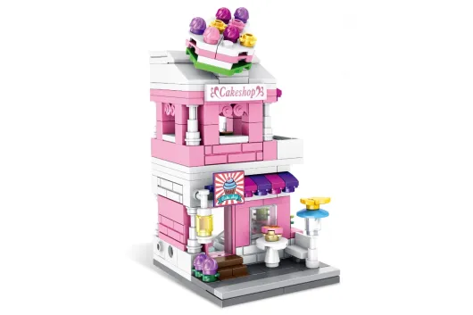 Panlos Klemmbausteine Mini Street View Modular Bäckerei - 260 Teile