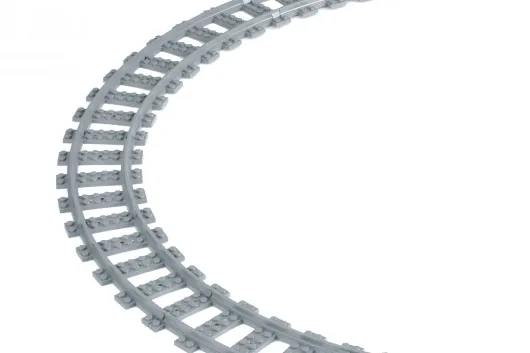 STS Klemmbausteine Eisenbahn Schiene Kurven/Gebogen "STANDARD RADIUS R40" im Karton - 30Stück