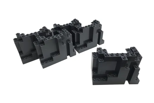 KBW Klemmbausteine Felsen Rock Panel 4x10x6 Rechteckig in Dunkel Grau / Dark Bluish Gray 5Stück