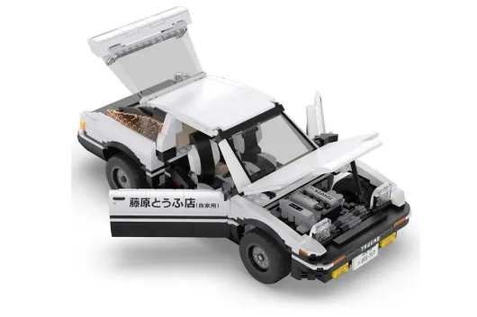 CaDA Klemmbausteine - Initial-D Toyota AE86 Trueno - optional aufrüstbar mit RC Set - 1324 Teile