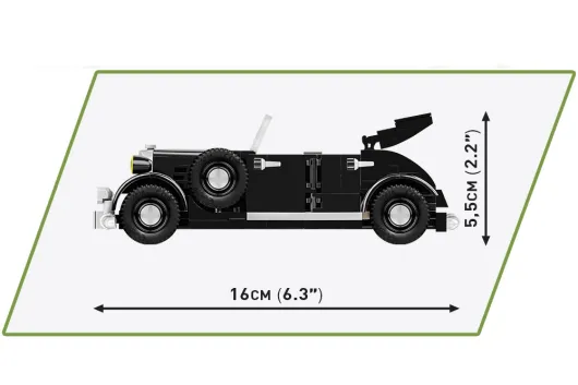 COBI Klemmbausteine Auto De Gaulle’s Horch 830 BL - 244 Teile