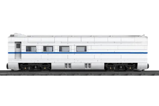 MouldKing Klemmbausteine Wagon des weißen Hochgeschwindigkeitszug inklusive 8 geraden Schienen - 838 Teile