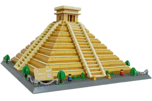 Wange Klemmbausteine El Castillo-Kakulkan in Mexico - 1340 Teile