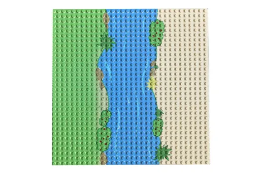 Klemmbausteine Grundplatte Strand gerade 32x32 (25,5cmx25,5cm)