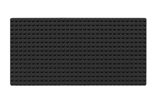 Wange Grundplatte schwarz 16x32 Noppen, ca. 25,5x13cm