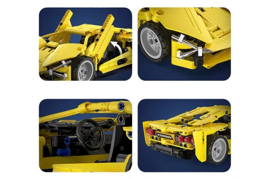 CaDA Klemmbausteine - Lightning Sport Car - Pullback-Antrieb (Rückzieh-Antrieb) - 357 Teile