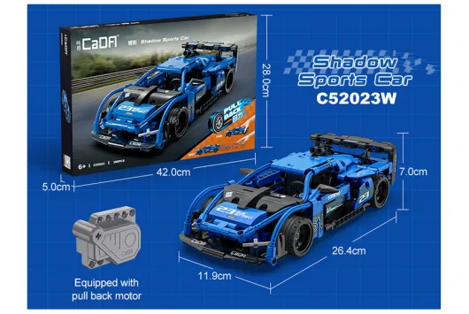 CaDA Klemmbausteine - Shadow - Pullback-Antrieb (Rückzieh-Antrieb) - 380 Teile