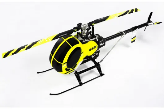 Microheli Scale Rumpf Set Hughes 300 in gelb für OMPHobby M2 V2, EXP und M2 EVO