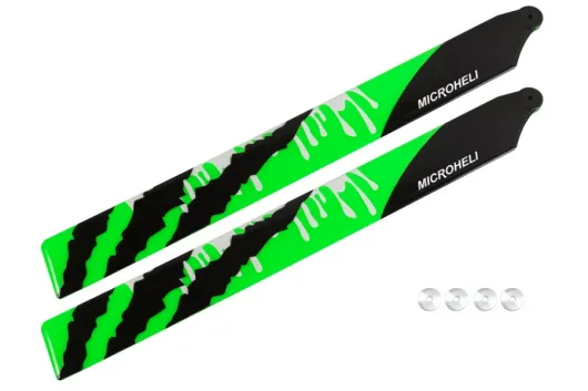 Microheli Hauptrotorblätter in grün 180mm für OMPHobby M2 V2 und EXP