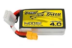 Tattu R-Line Akku Version 4.0 14,8V 1400mAh 130C 4S1P mit XT60