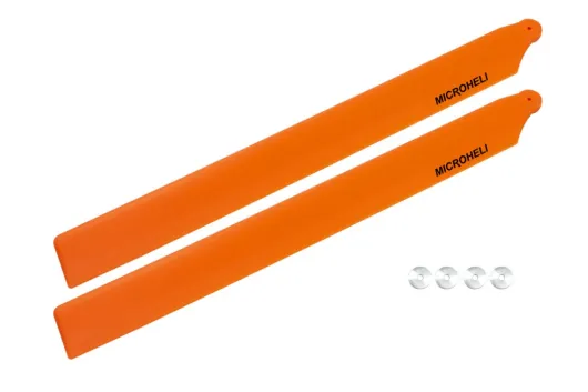 Microheli Hauptrotorblätter in orange 180mm für OMPHobby M2 V2, EXP