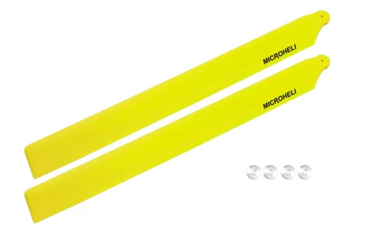 Microheli Hauptrotorblätter in gelb 180mm für OMPHobby M2 V2 und EXP