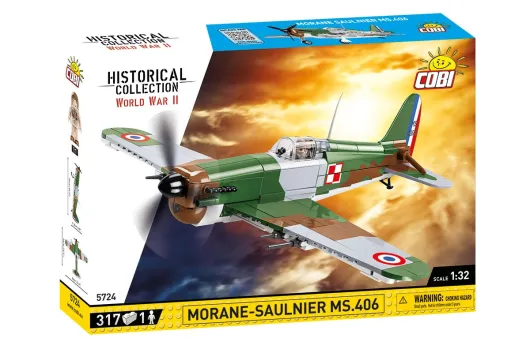 COBI Klemmbausteine Flugzeug 2. Weltkrieg Morane-Saulnier MS.406 - 317 Teile