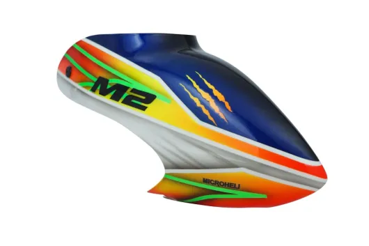 Microheli Airbrush Fiberglas Freestyle Haube für OMPHobby M2 V1, V2 und EXP
