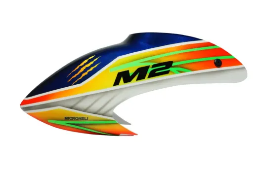 Microheli Airbrush Fiberglas Freestyle Haube für OMPHobby M2 V1, V2 und EXP