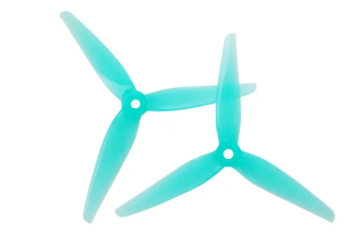 HQ Racing Prop R35 5,1x3,5x3 aus Poly Carbonate in Türkis transparent 2CW+2CCW