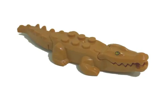 Klemmbausteine Tier Krokodil in braun