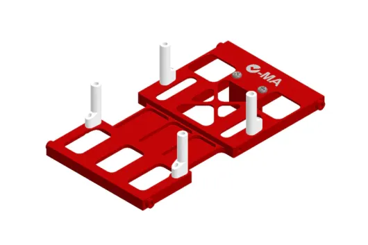 L-MA Precision Tuning Regler Halterungs Platte aus Aluminium in Rot für BLADE InFusion 180