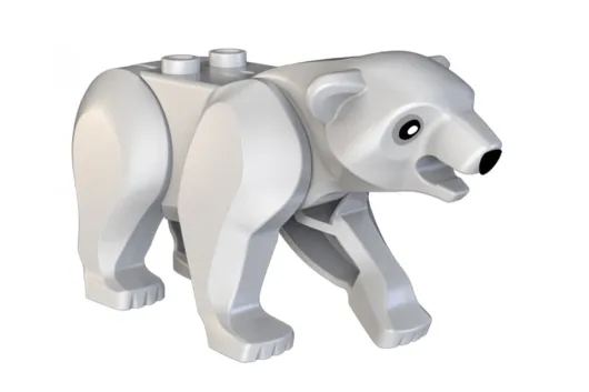 Klemmbausteine Tier Eisbär in weiß
