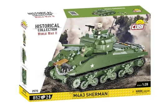 COBI Klemmbausteine Panzer M4A3 Sherman - 852 Teile