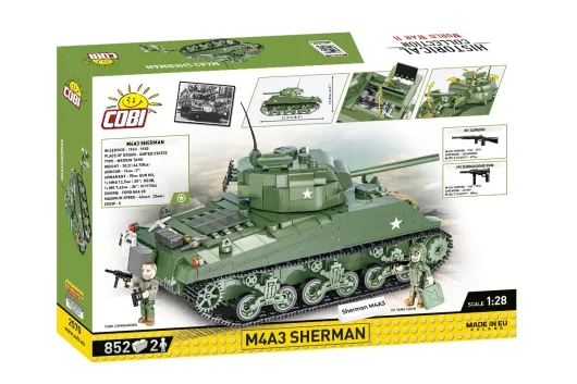 COBI Klemmbausteine Panzer M4A3 Sherman - 852 Teile