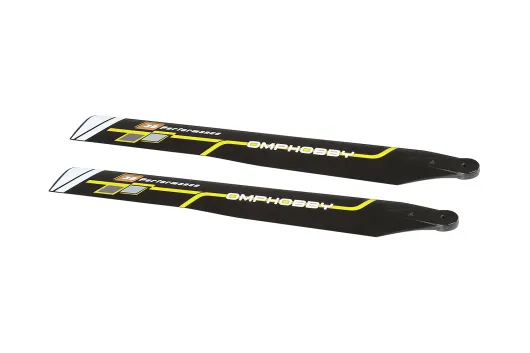 OMPHobby Ersatzteile Hauptrotorblätter 125mm Hart in Gelb für M1 EVO
