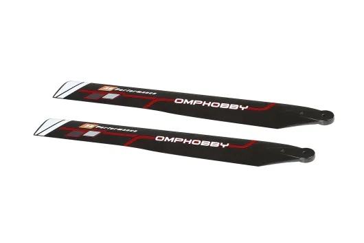 OMPHobby Ersatzteile Hauptrotorblätter 125mm Hart in Rot für M1 EVO