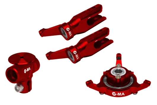 L-MA Precision Aluminium Rotorkopf Set in Rot für Blade InFusion 180