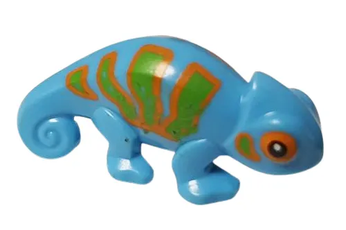 Klemmbausteine Tier Chamäleon in türkis